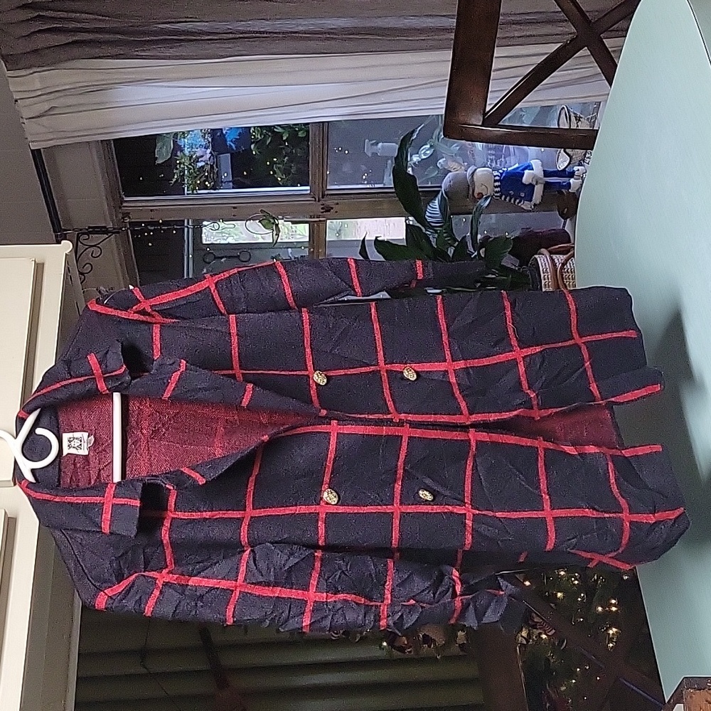 Anne Klein plaid cardigan